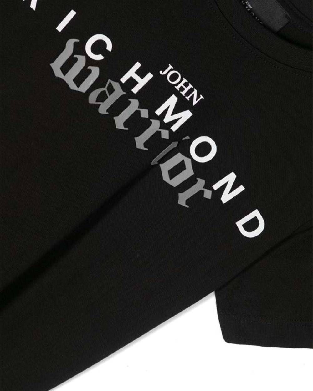 John Richmond kids T-shirt con logo sul davanti Promozione