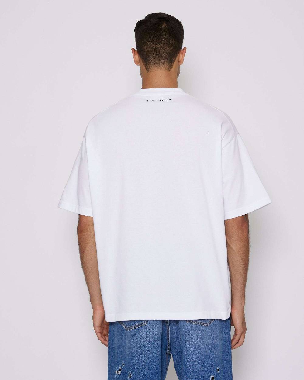 John Richmond T-shirt over con logo sul davanti Italy