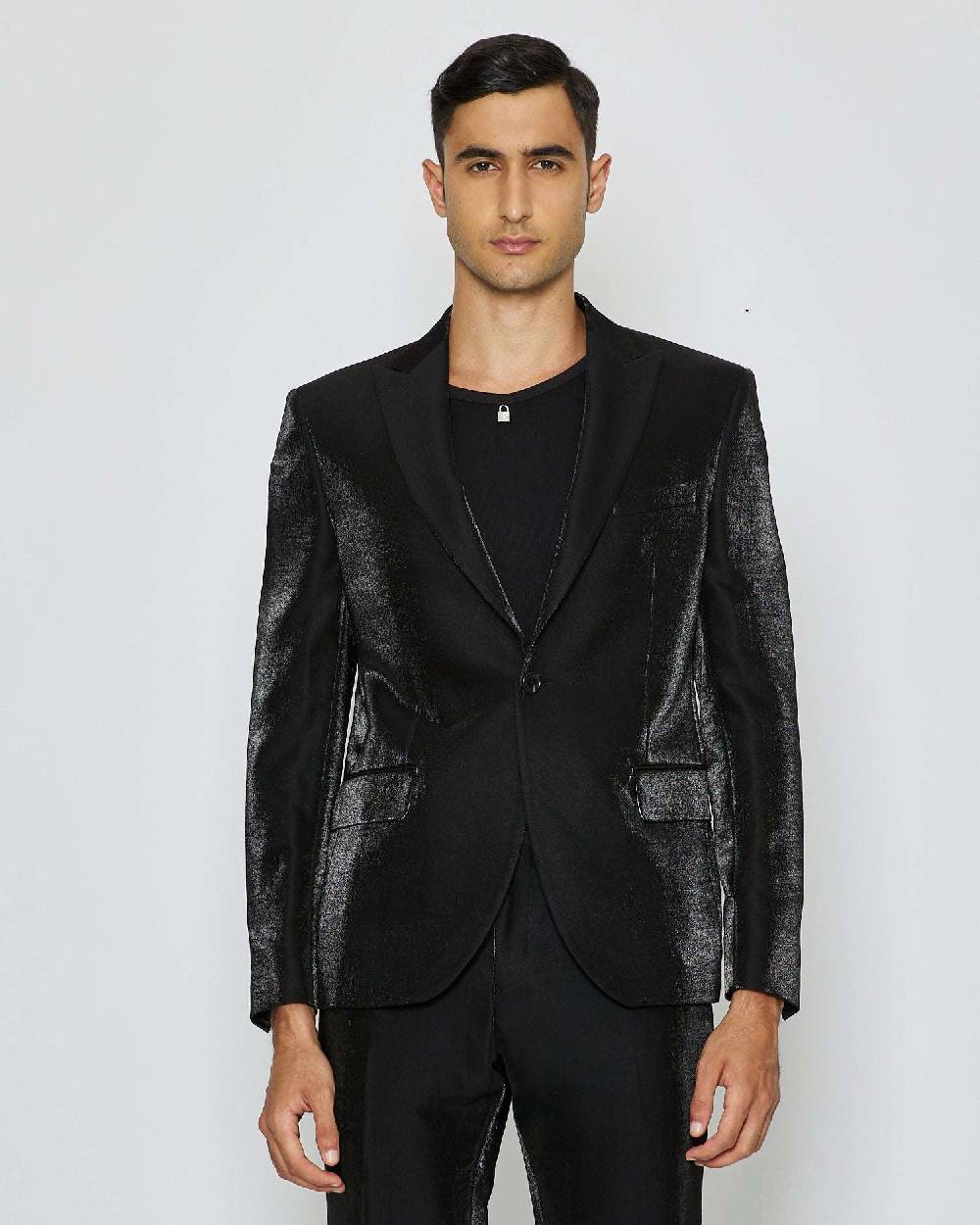 John Richmond Blazer monopetto con tasche a filetto Nuovo