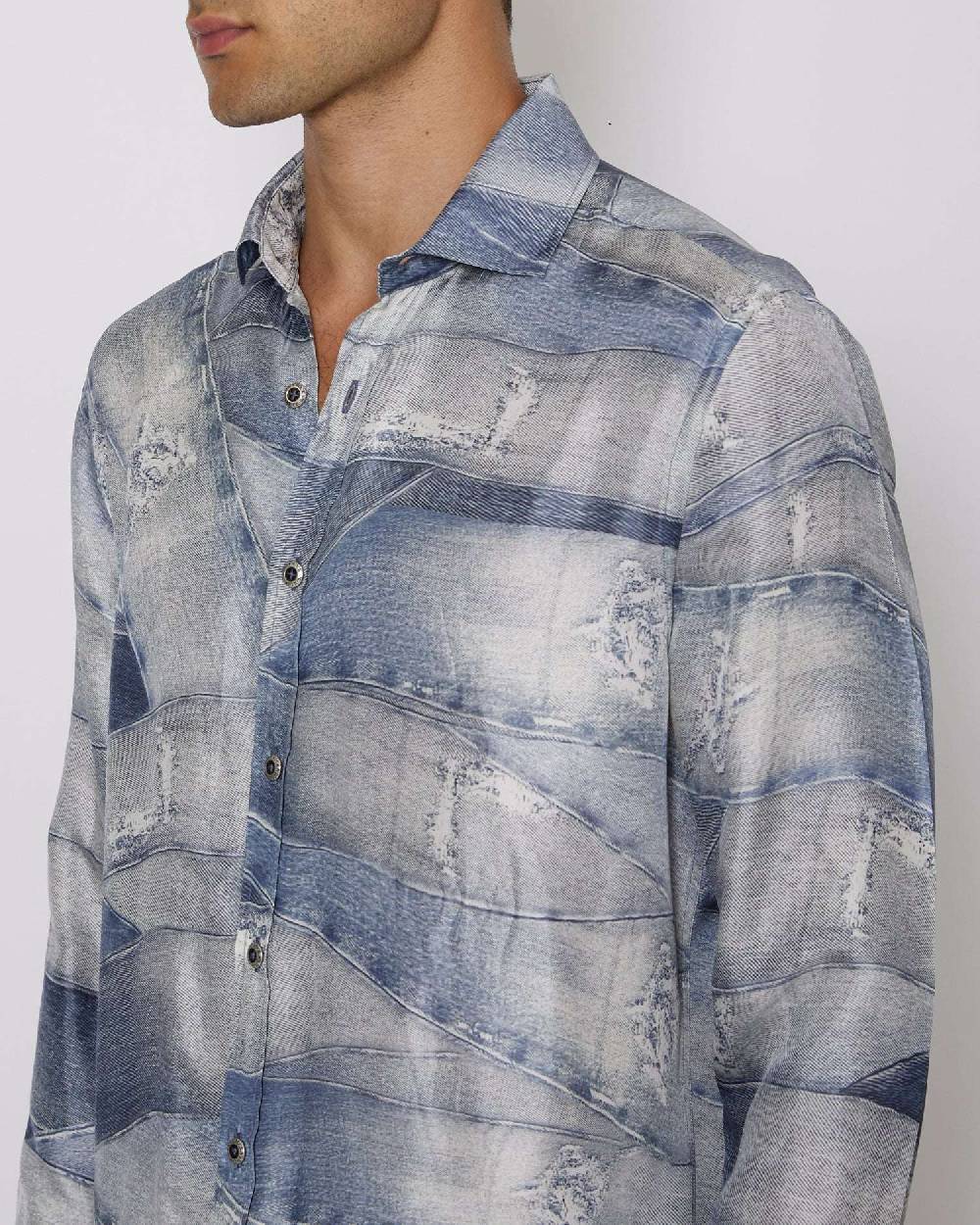 John Richmond Camicia con pattern tone sur tone Italy