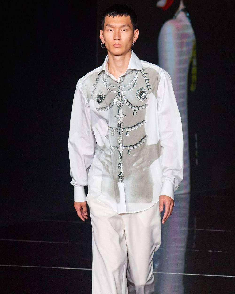 John Richmond Camicia con applicazioni Promozione Limitata