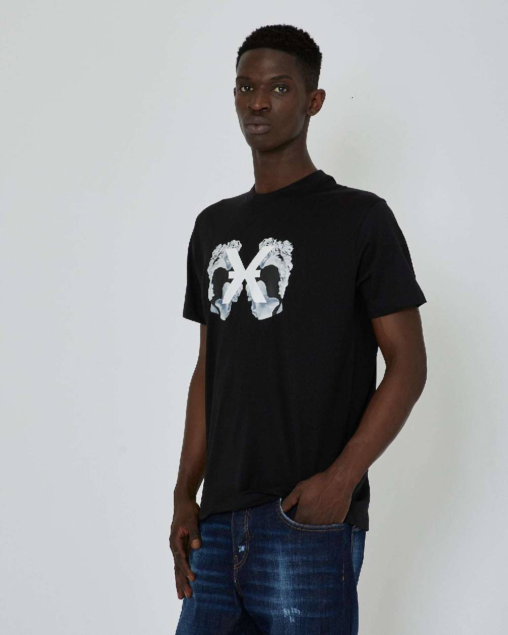 John Richmond T-shirt con grafica stampata sul davanti Consegna Veloce