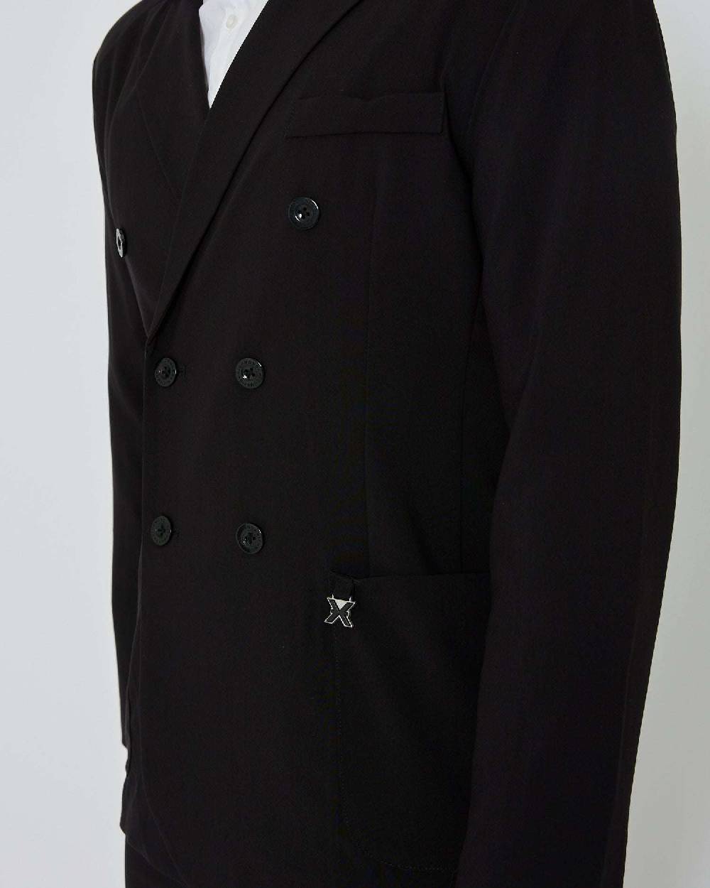 John Richmond Blazer doppiopetto con etichetta metallica logata Promozione Limitata