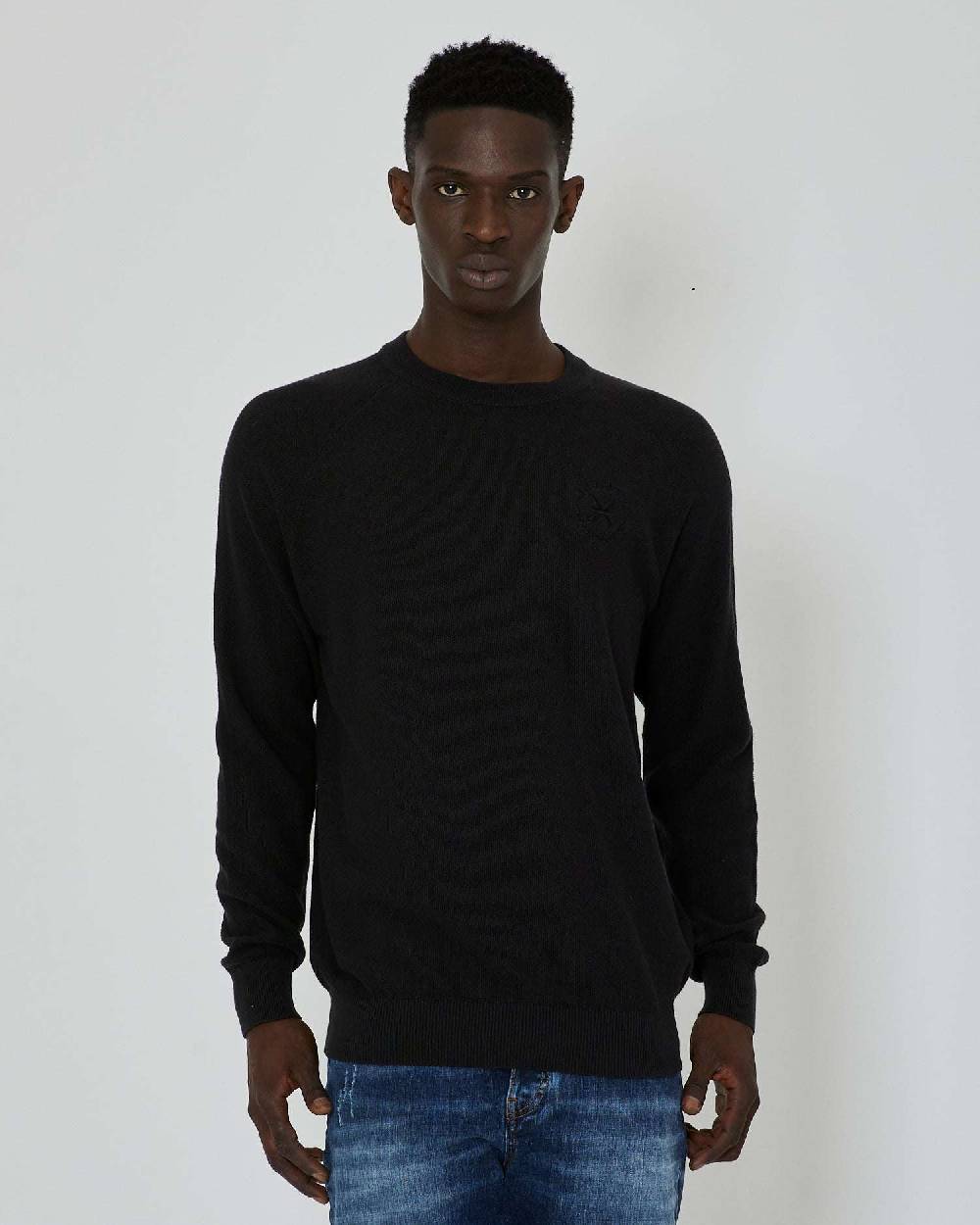 John Richmond Maglia con logo ricamato tone sur tone Fino Al -60%