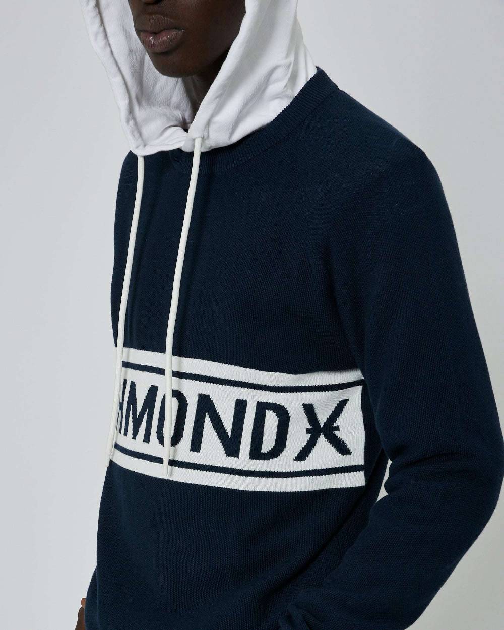 John Richmond Maglia bicolor con logo impresso sul davanti Shopping Online