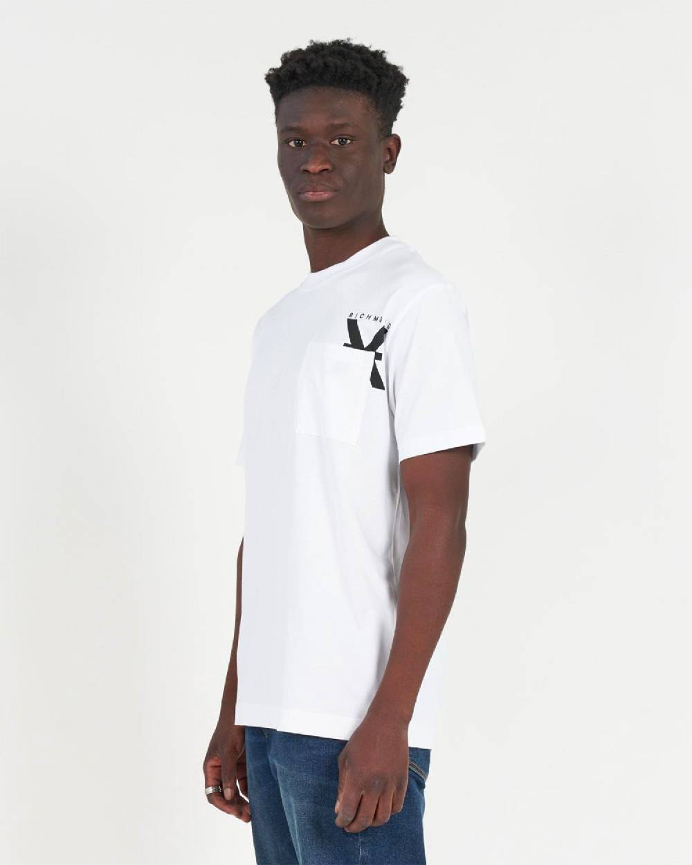 John Richmond T-shirt con logo a contrasto sul davanti Offerte