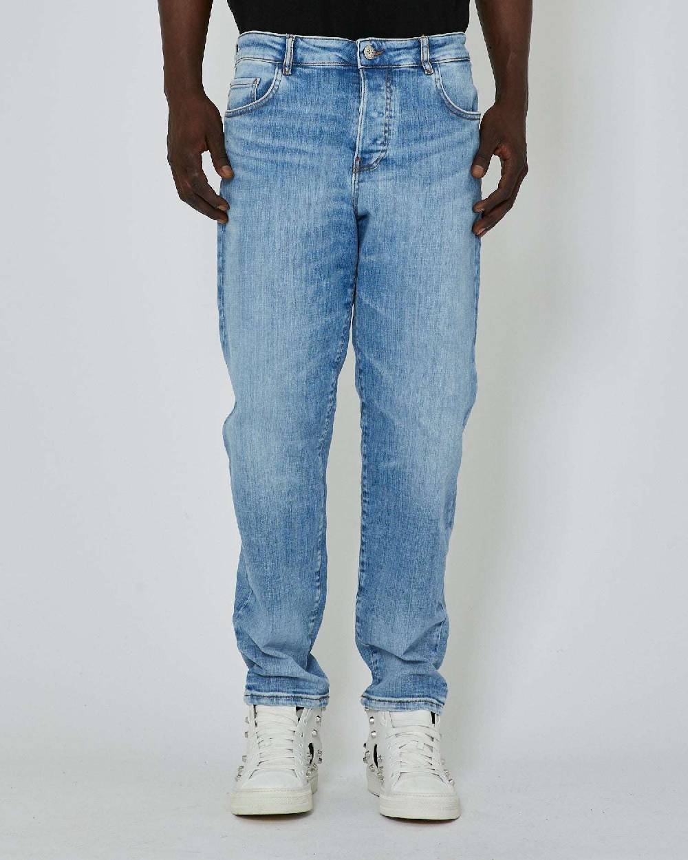 John Richmond Jeans slim lavaggio chiaro Vendita Economica