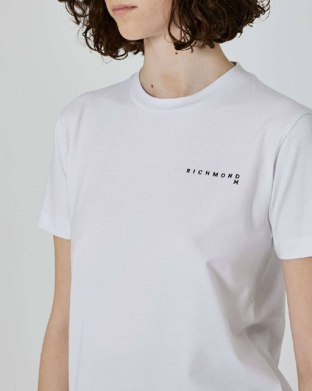 John Richmond T-shirt con logo a contrasto sul davanti Promozione