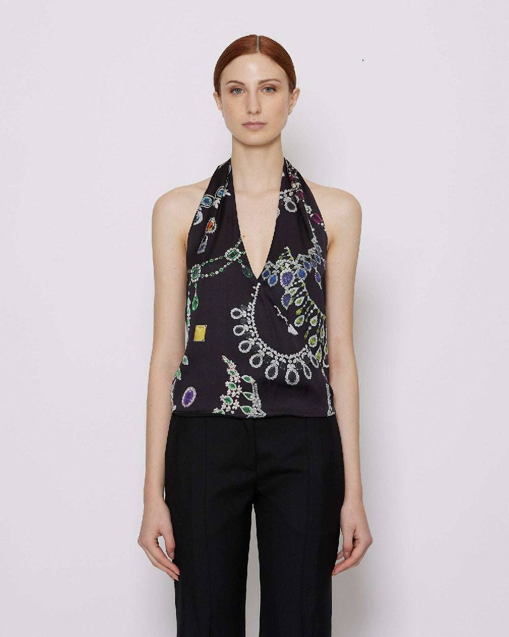 John Richmond Top gilet con collo halter Presa