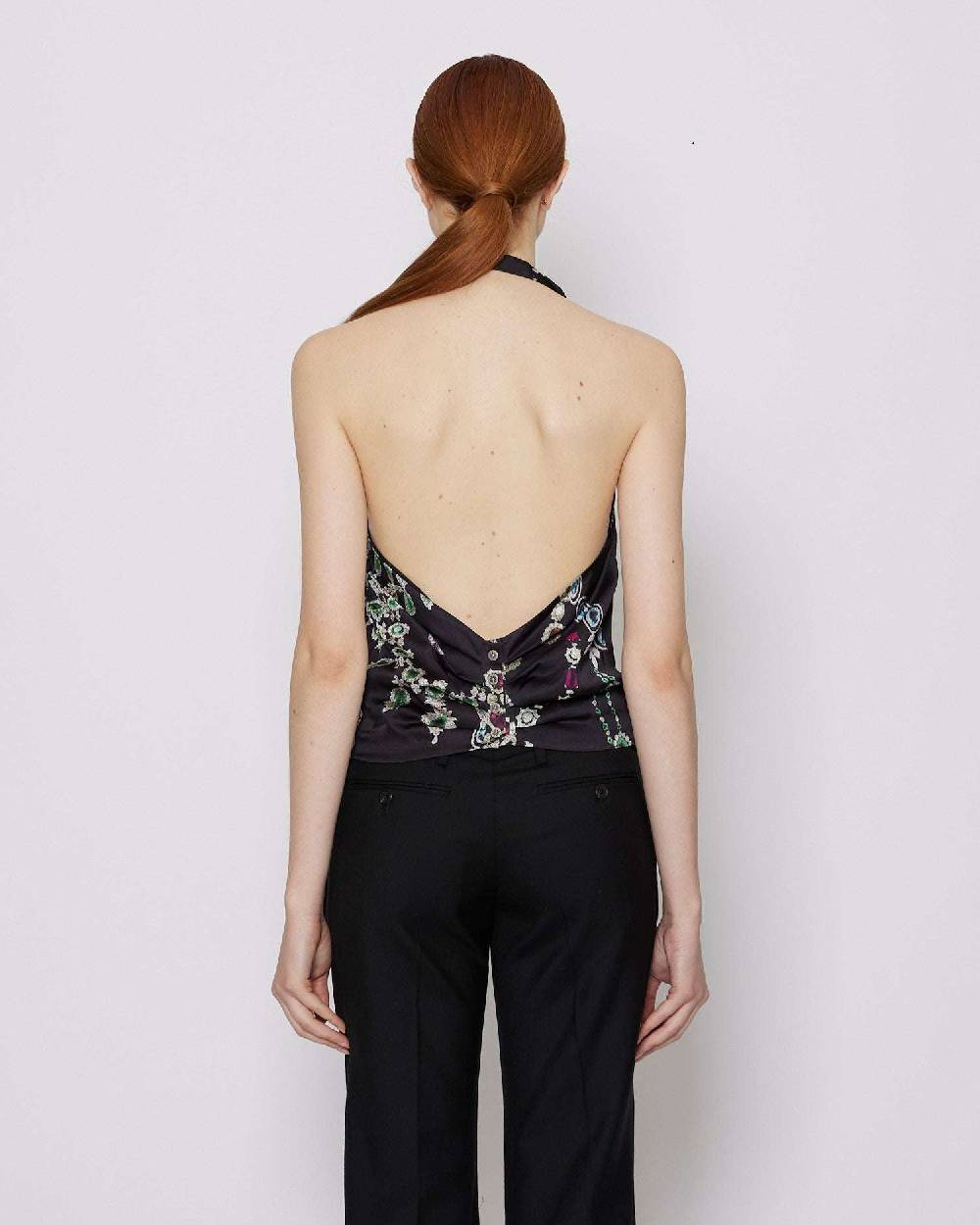 John Richmond Top gilet con collo halter Presa