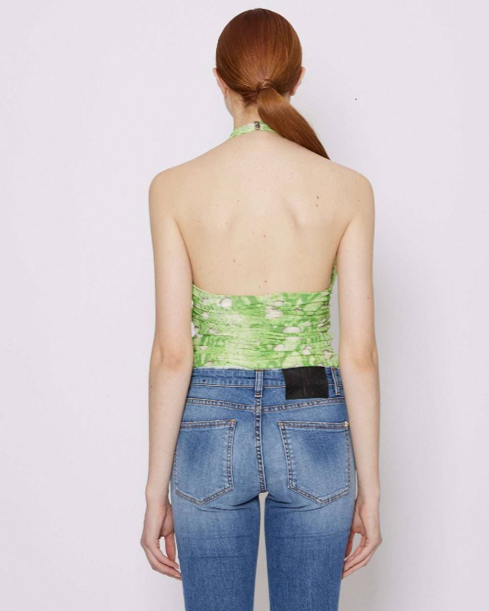 John Richmond Top incrociato con pattern Sconto