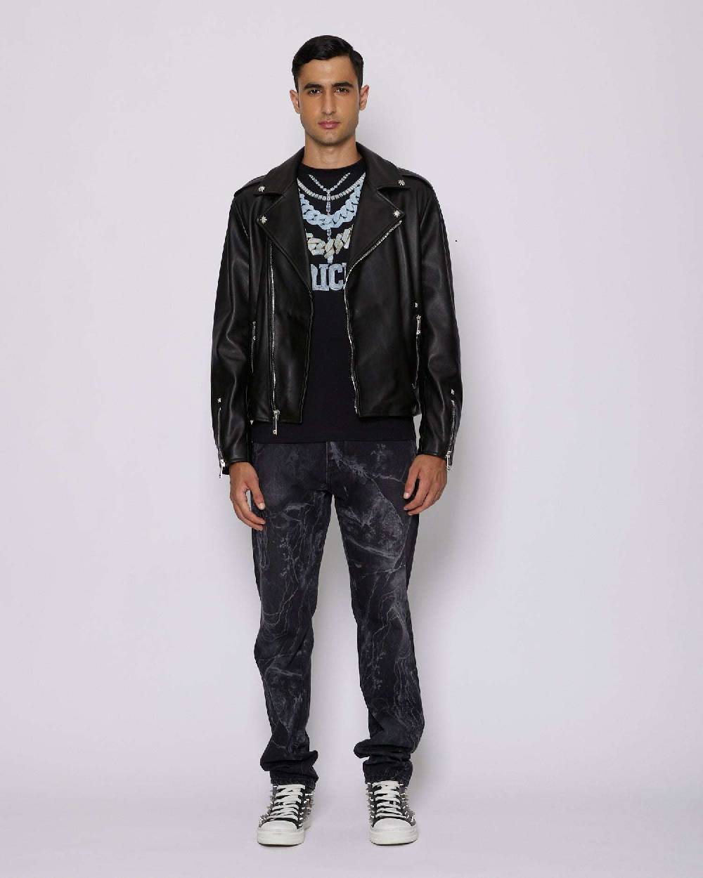 John Richmond Bomber genderless in 100% pelle Economico