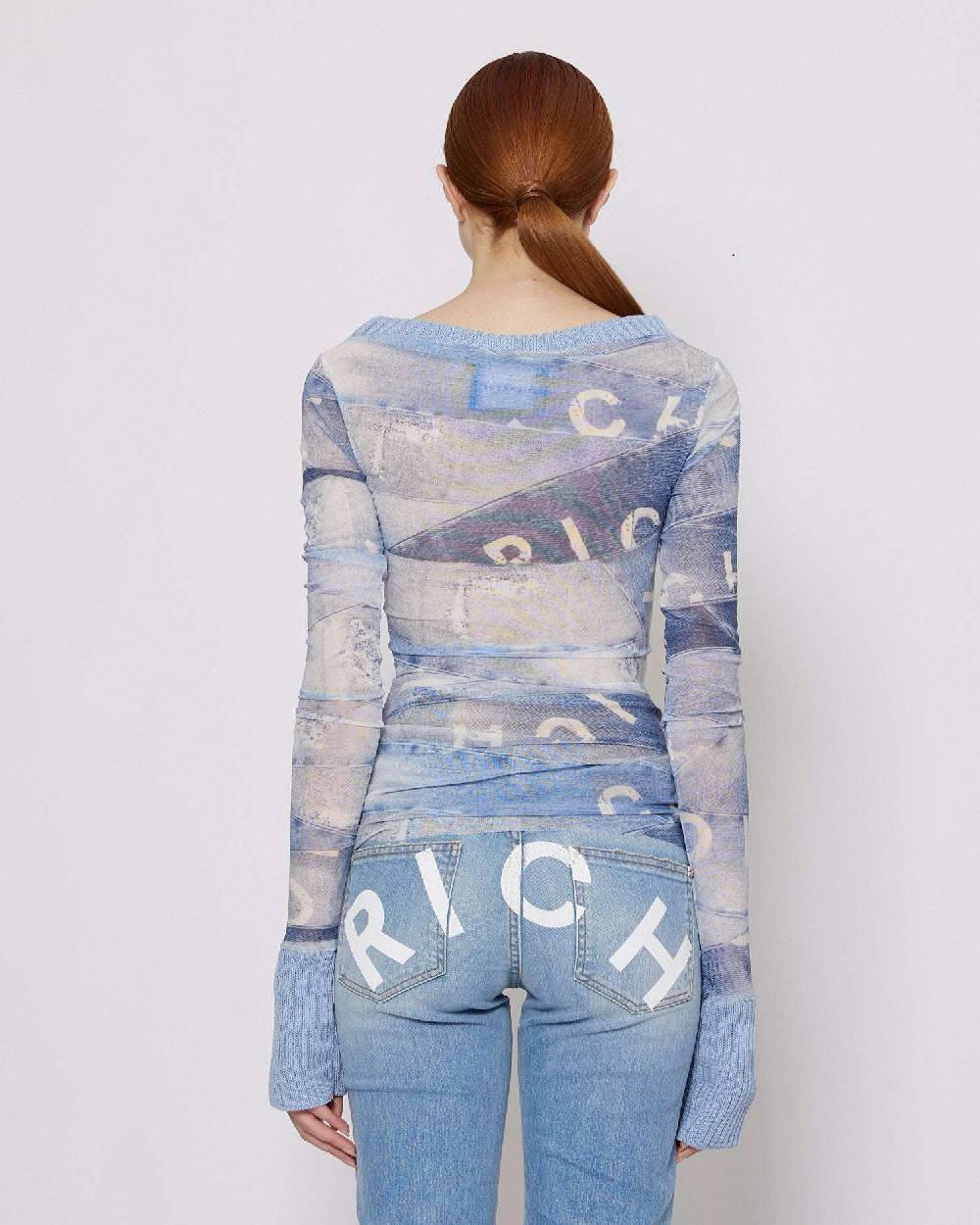 John Richmond Top in denim Saldi