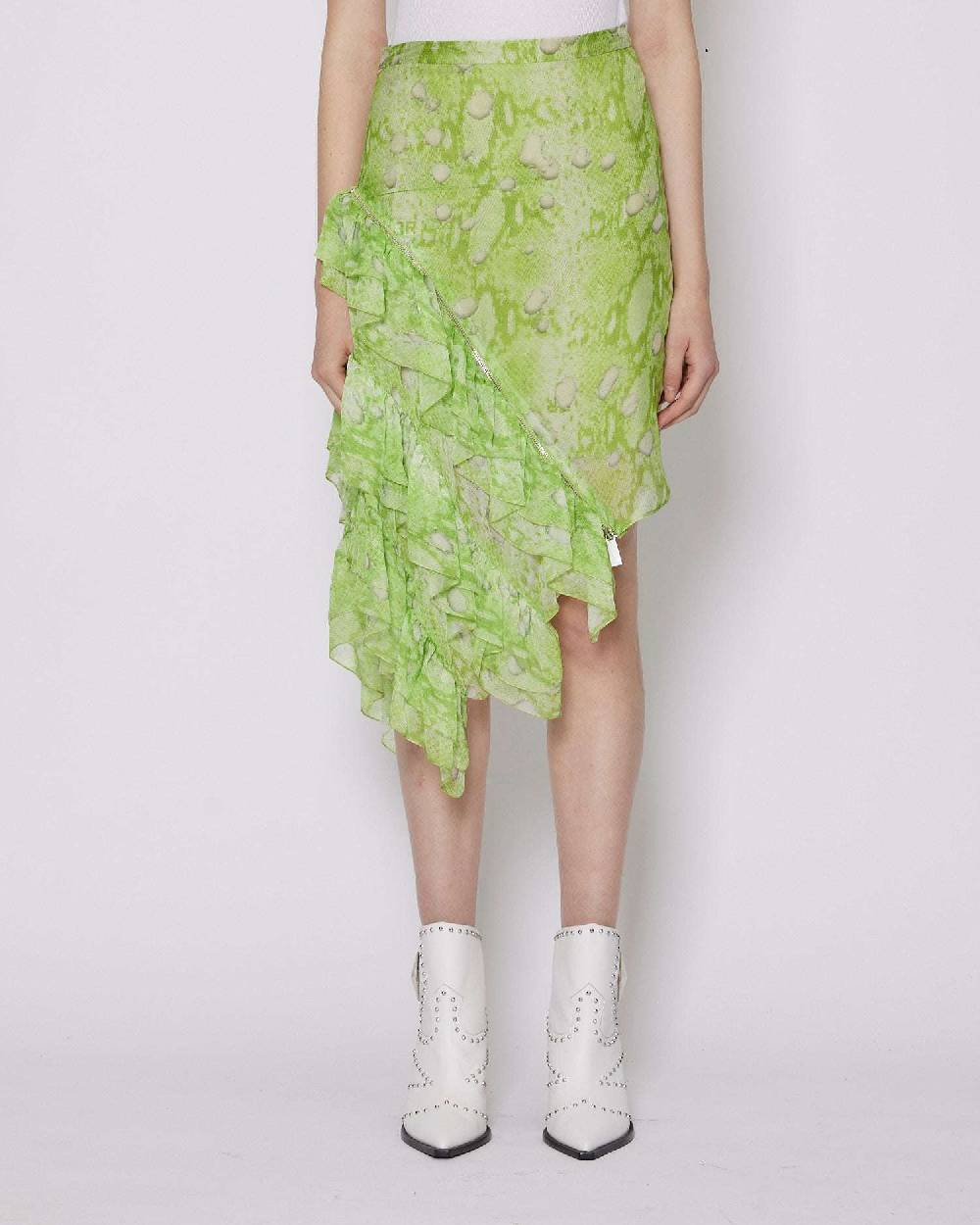 John Richmond Gonna con pattern e balze Vendita Calda