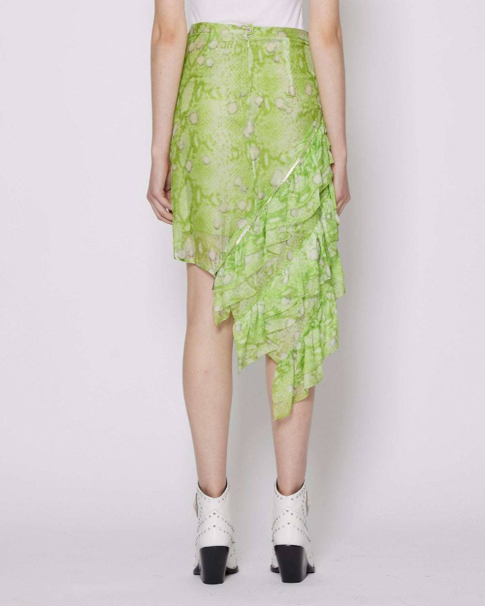 John Richmond Gonna con pattern e balze Vendita Calda