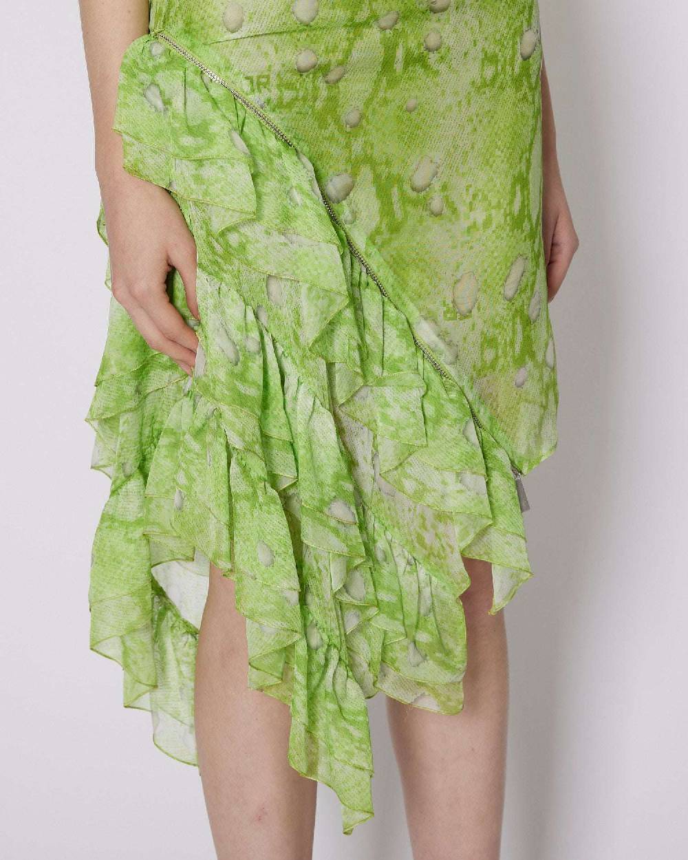 John Richmond Gonna con pattern e balze Vendita Calda