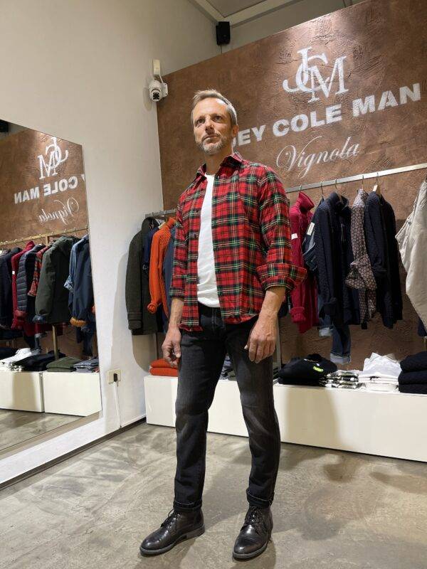 JCM Jey Coleman Camicia uomo in cotone flanellato, Di Biasi Saldi Di Fabbrica