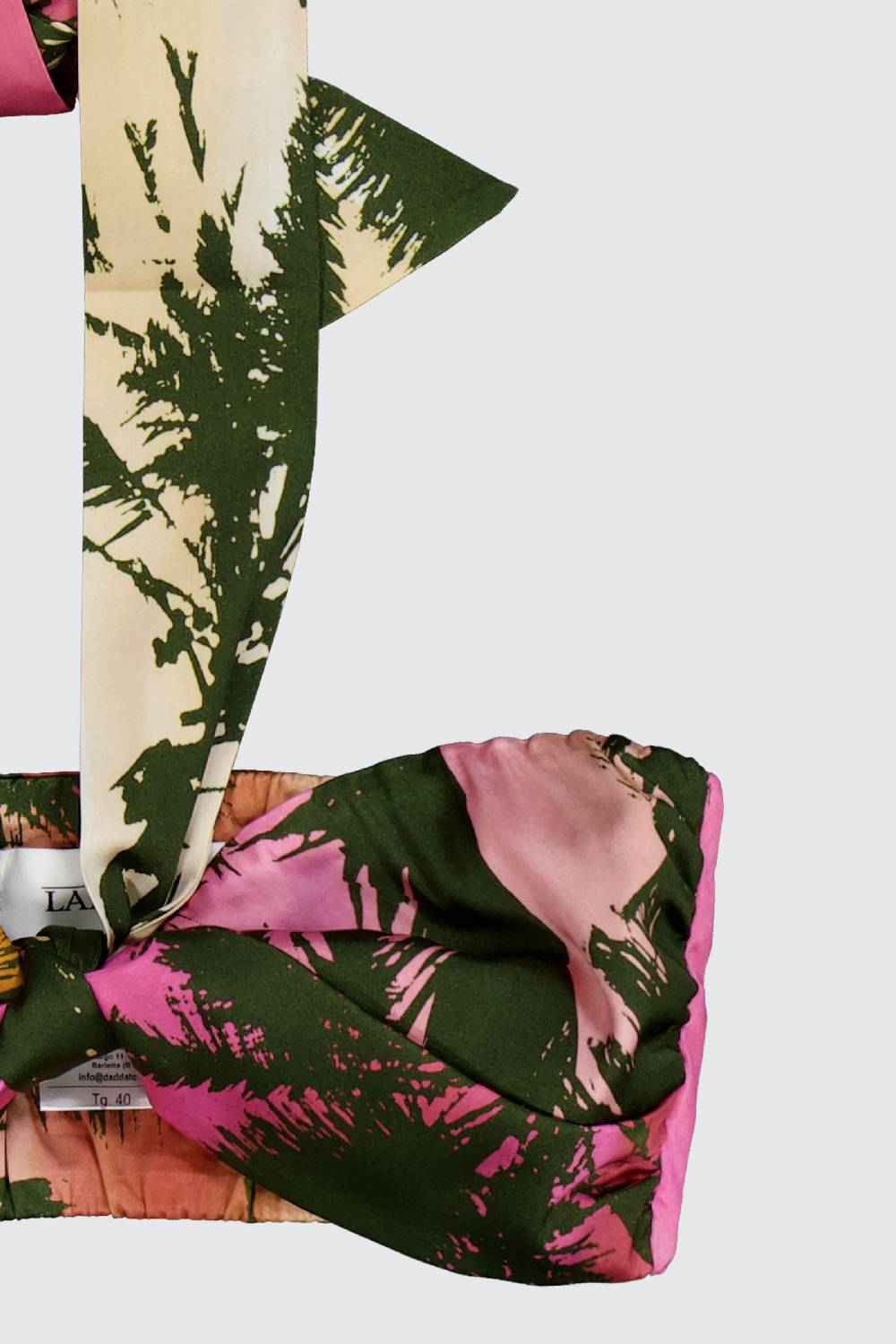 Laneus Laneus top con nodo effetto palm print allover Convenienza