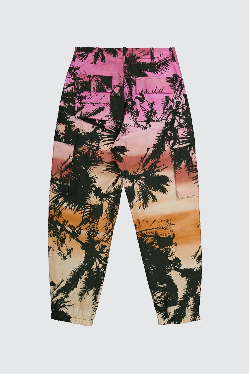 Laneus Laneus pantaloni multitasche palm print allover Novità