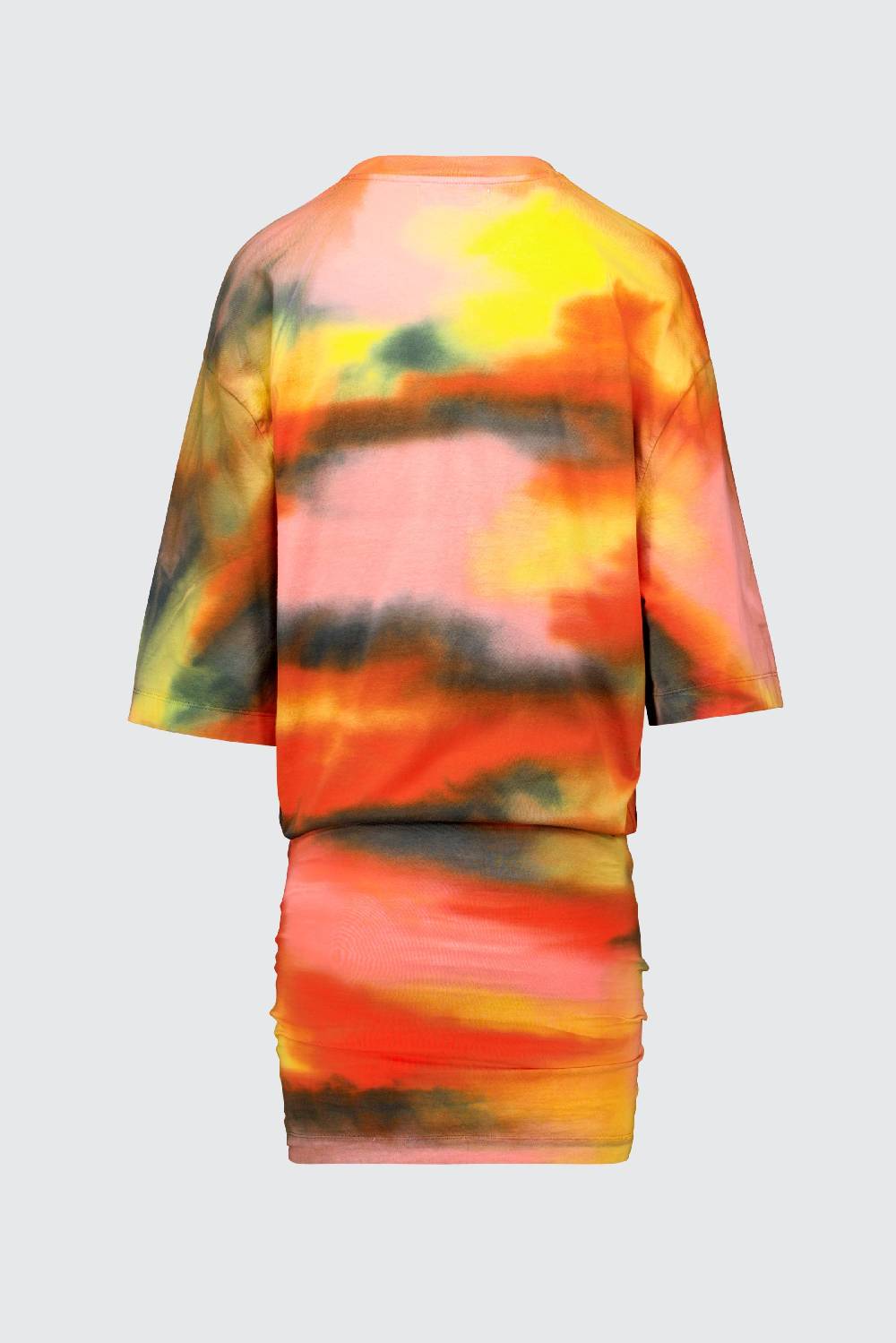 Laneus Laneus mini dress tie dye con drappeggio laterale Offerta