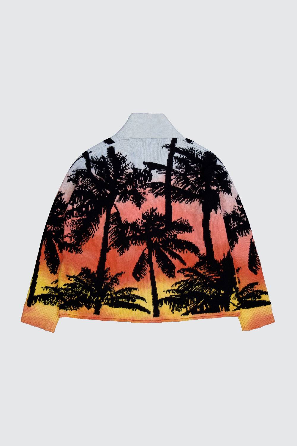 Laneus Laneus cardigan in jacquard effetto palm print allover Outlet