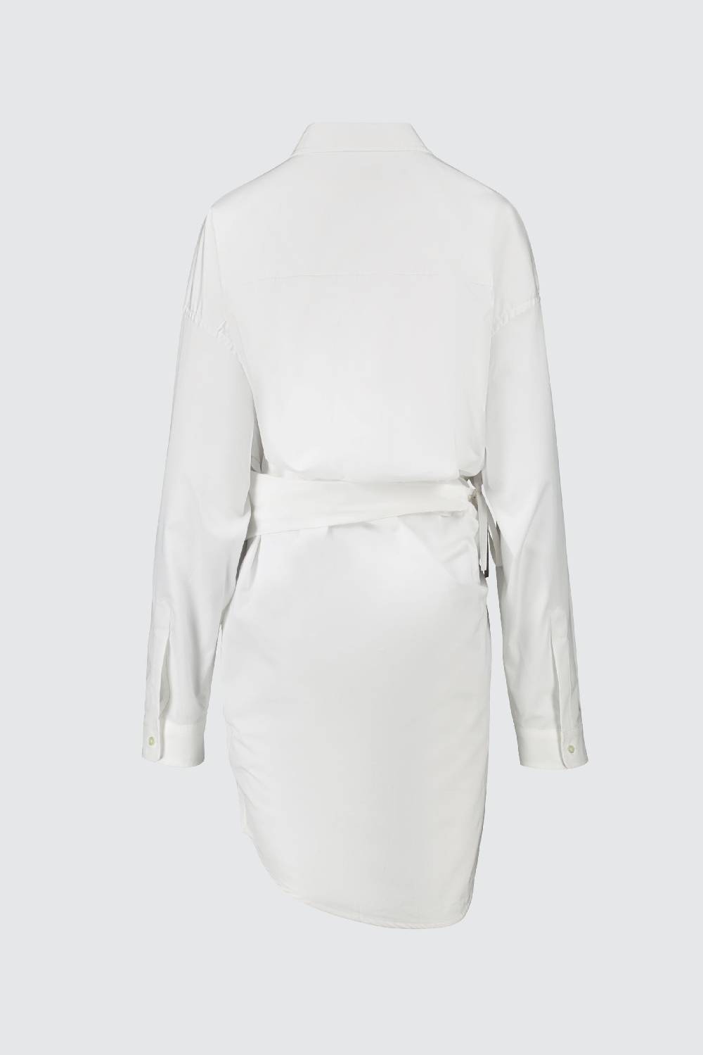 Laneus Laneus mini abito white shirt con taglio asimmetrico Saldi