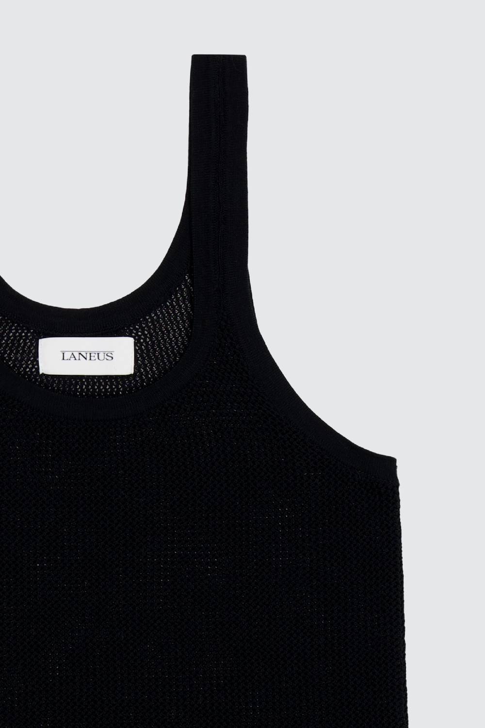 Laneus Laneus canotta black in mesh slim fit Negozio