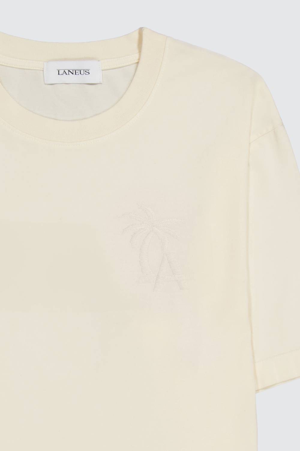 Laneus Laneus milk t-shirt palm printed logo Qualità
