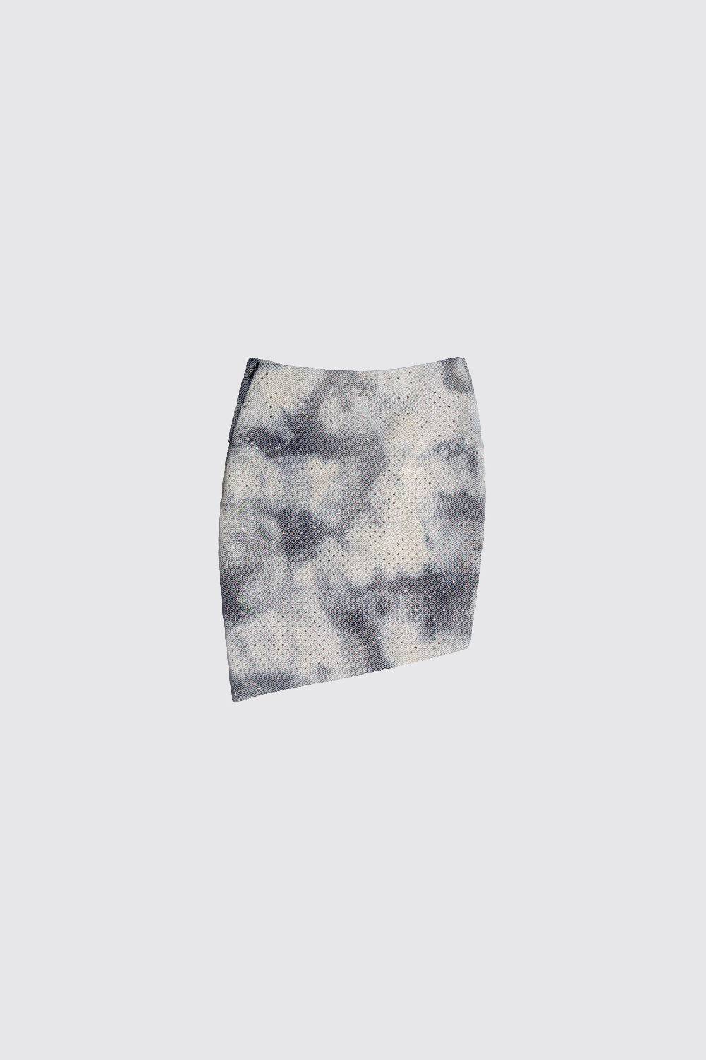 Laneus Laneus gonna denim silver strass Negozi Online