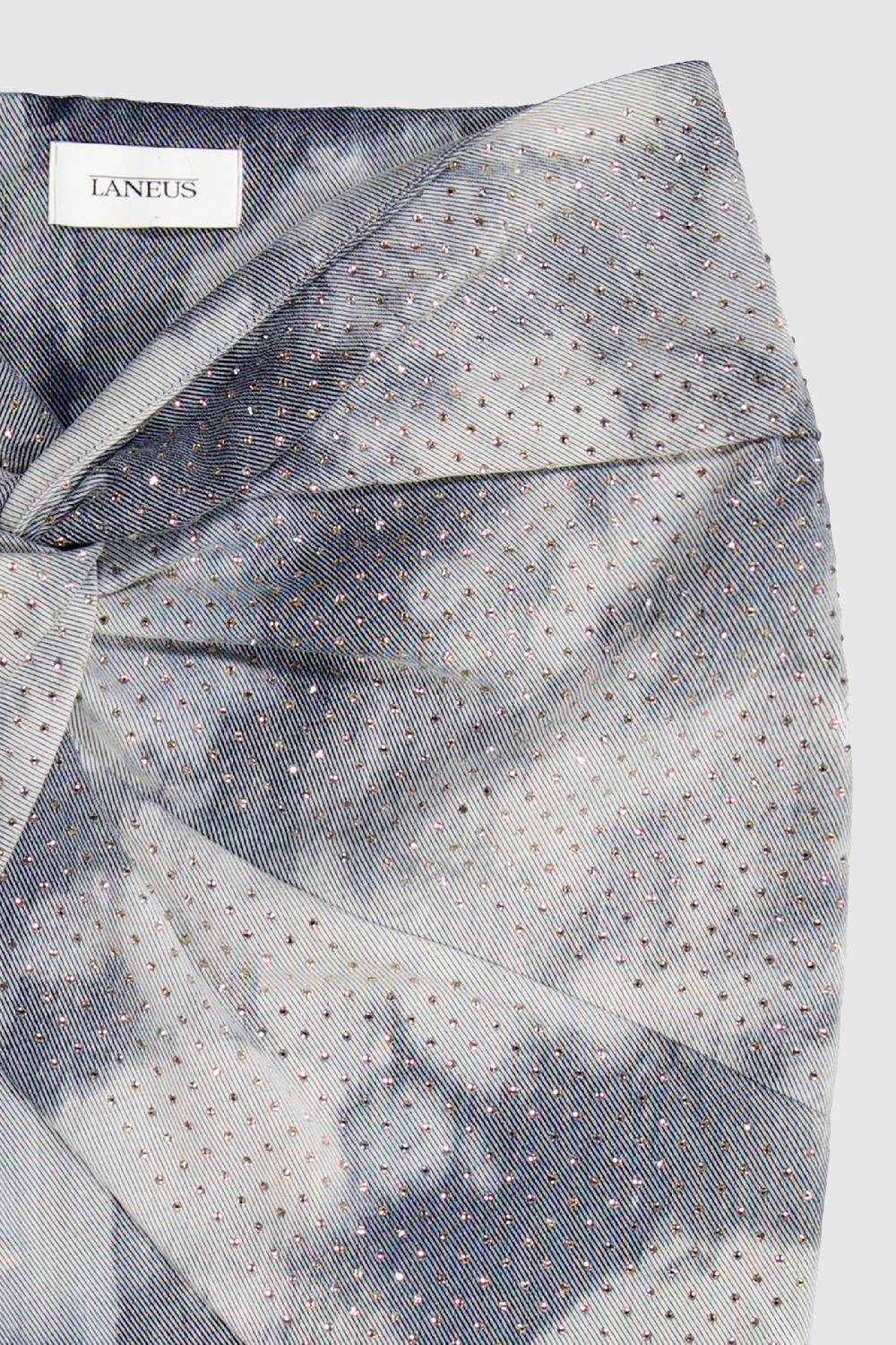 Laneus Laneus gonna denim silver strass Negozi Online