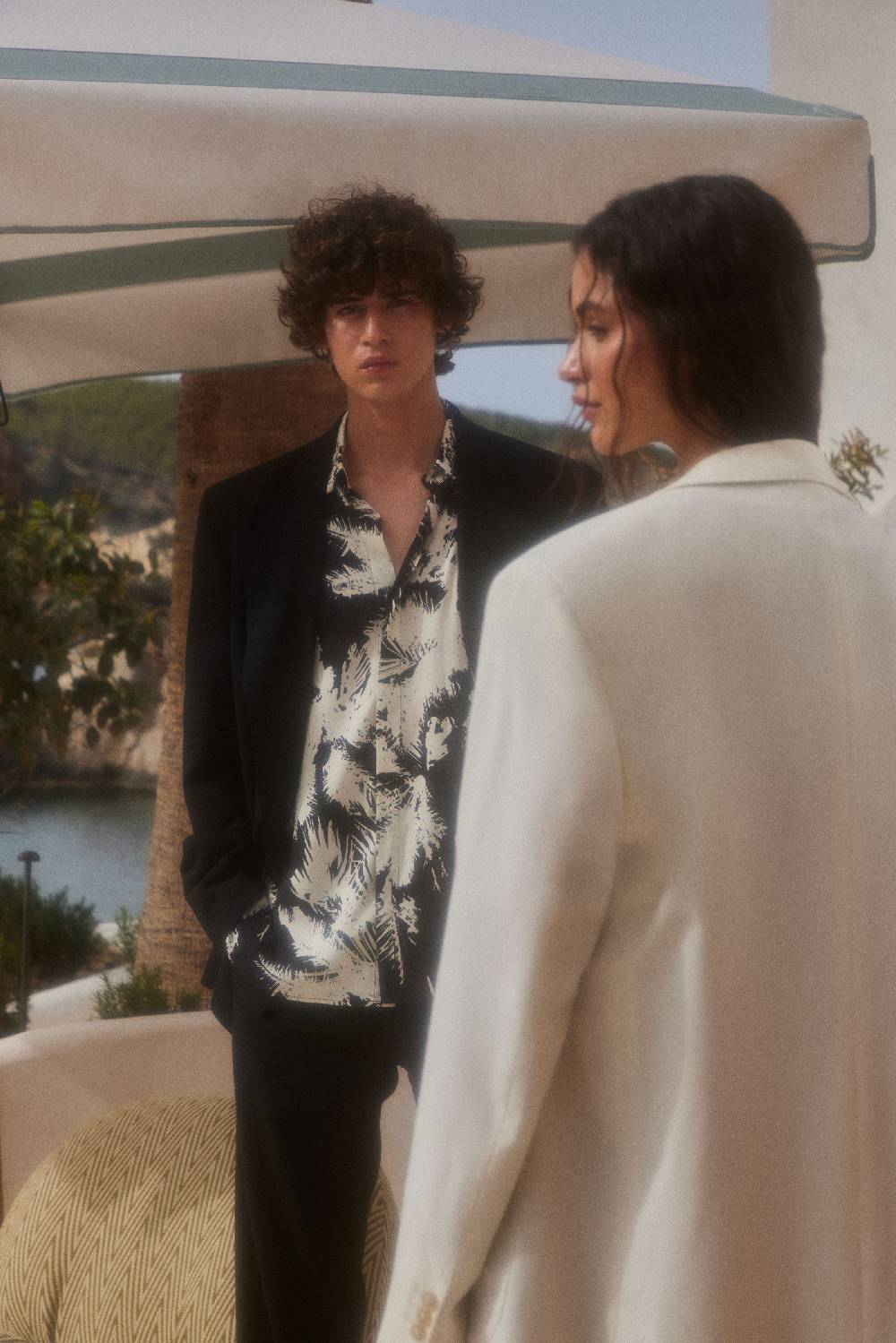 Laneus Laneus camicia palm print Offerta