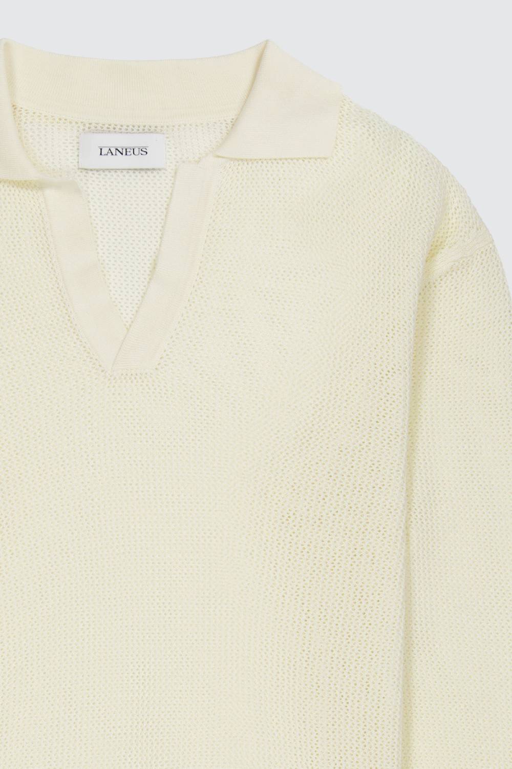 Laneus Laneus polo in mesh con scollo a V Outlet