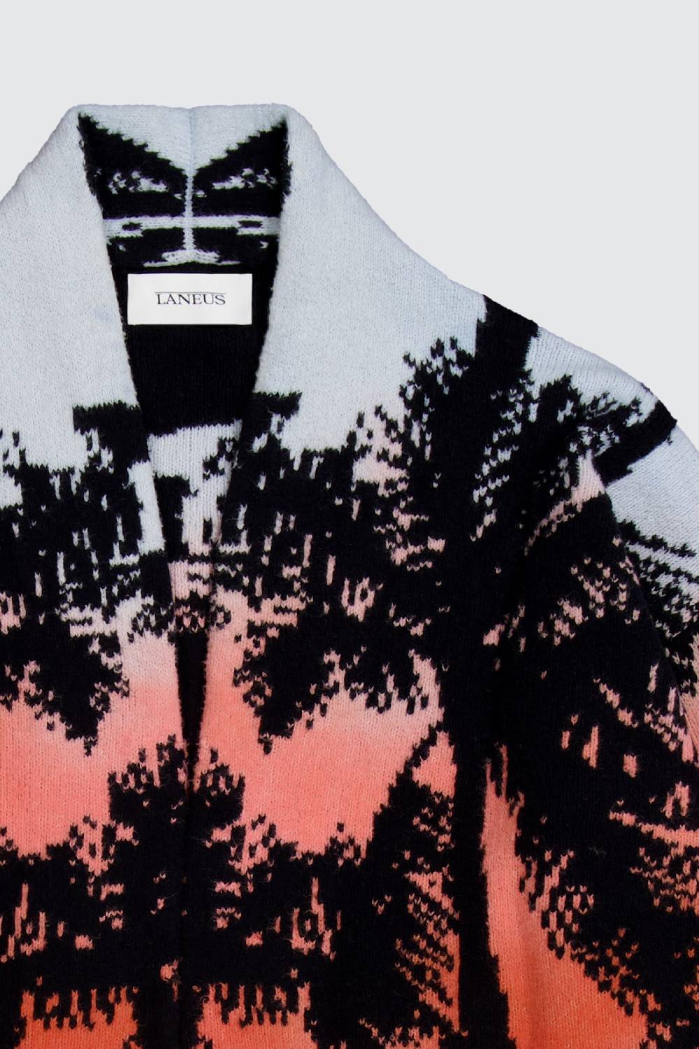 Laneus Laneus cardigan in jacquard effetto palm print allover Negozio