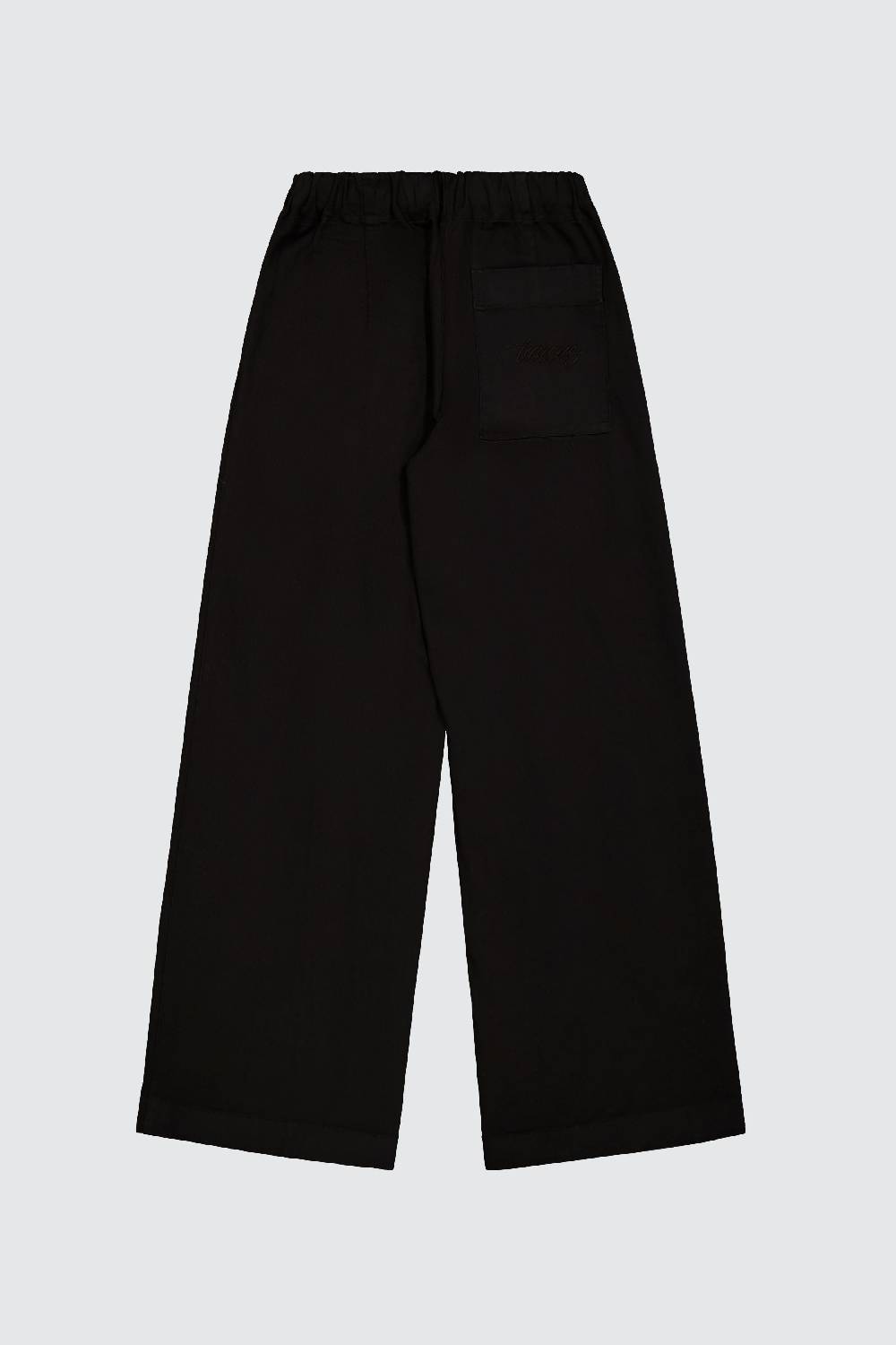 Laneus Laneus pantaloni black loose fit a vita alta Moda