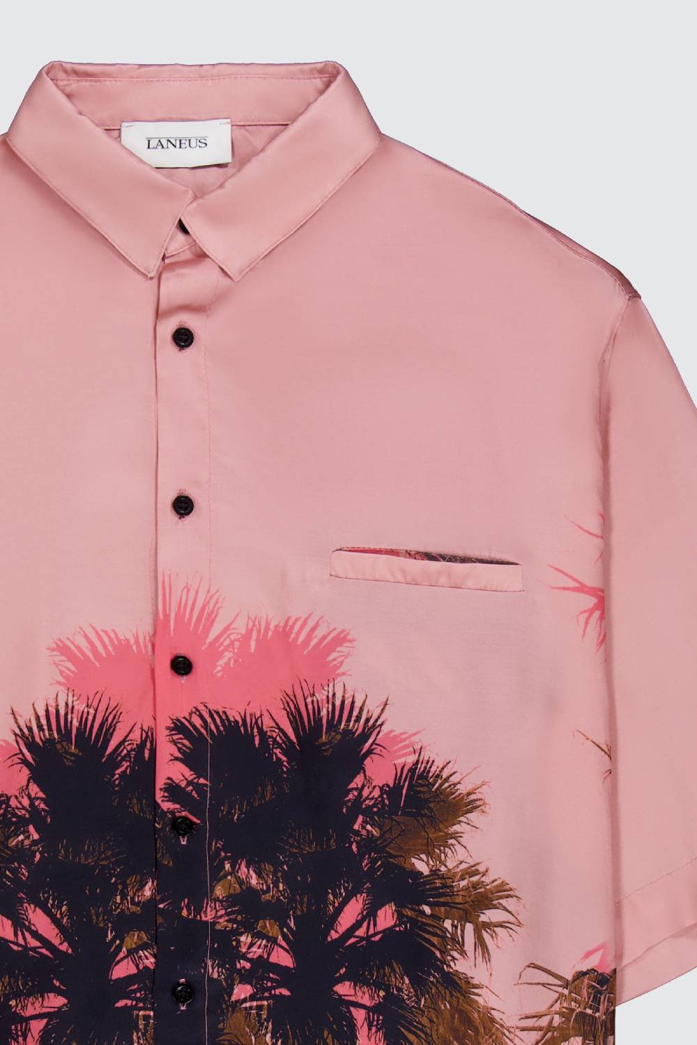 Laneus Laneus camicia pink palm print 2025
