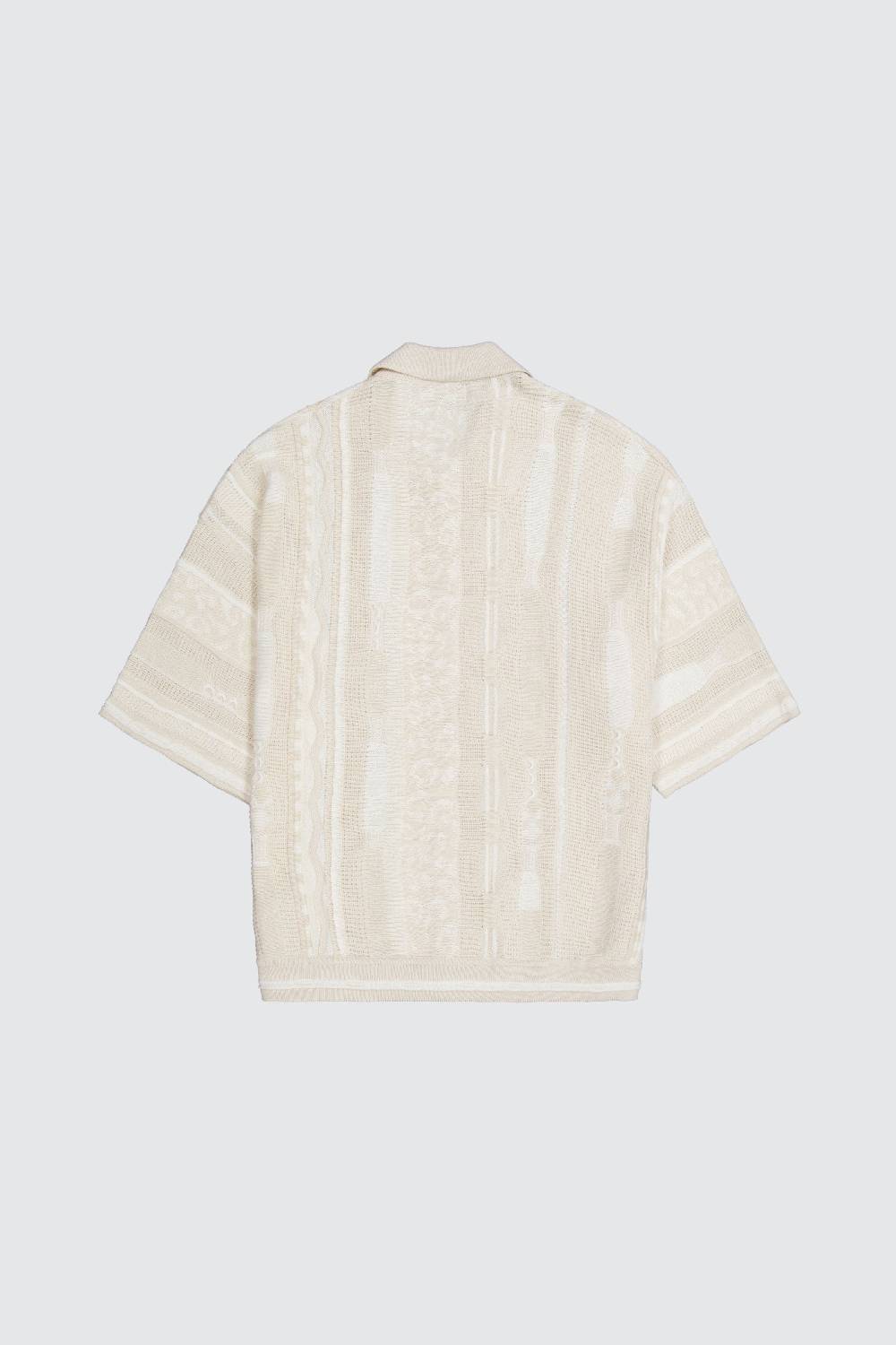 Laneus Laneus polo milk multicolor in jacquard In Linea