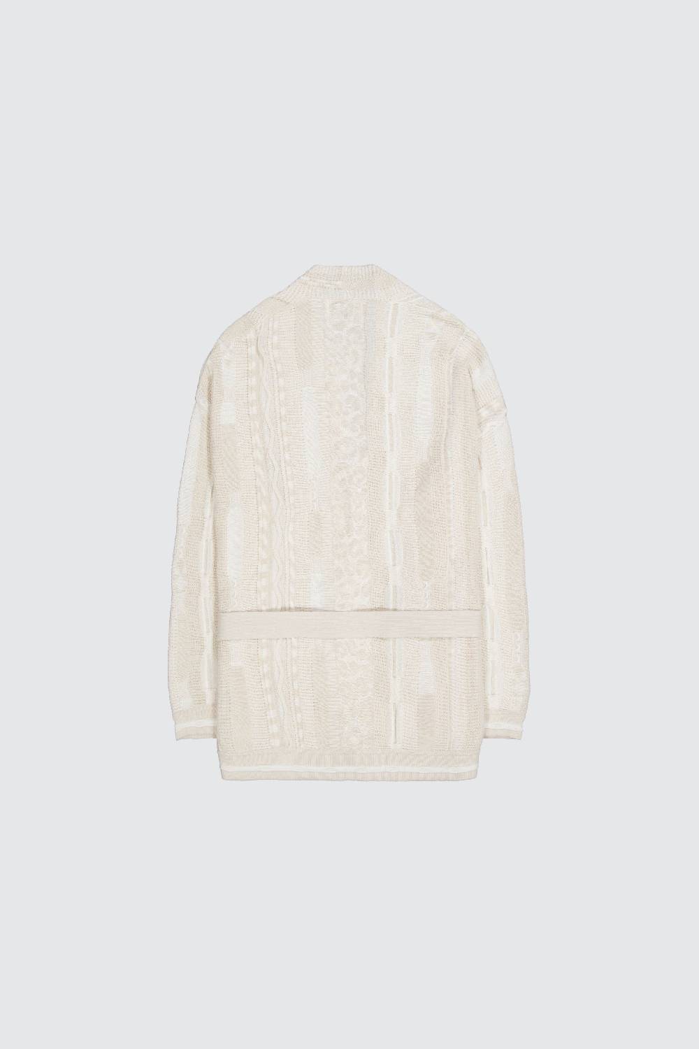 Laneus Laneus milk icon jacquard cardigan Vendita