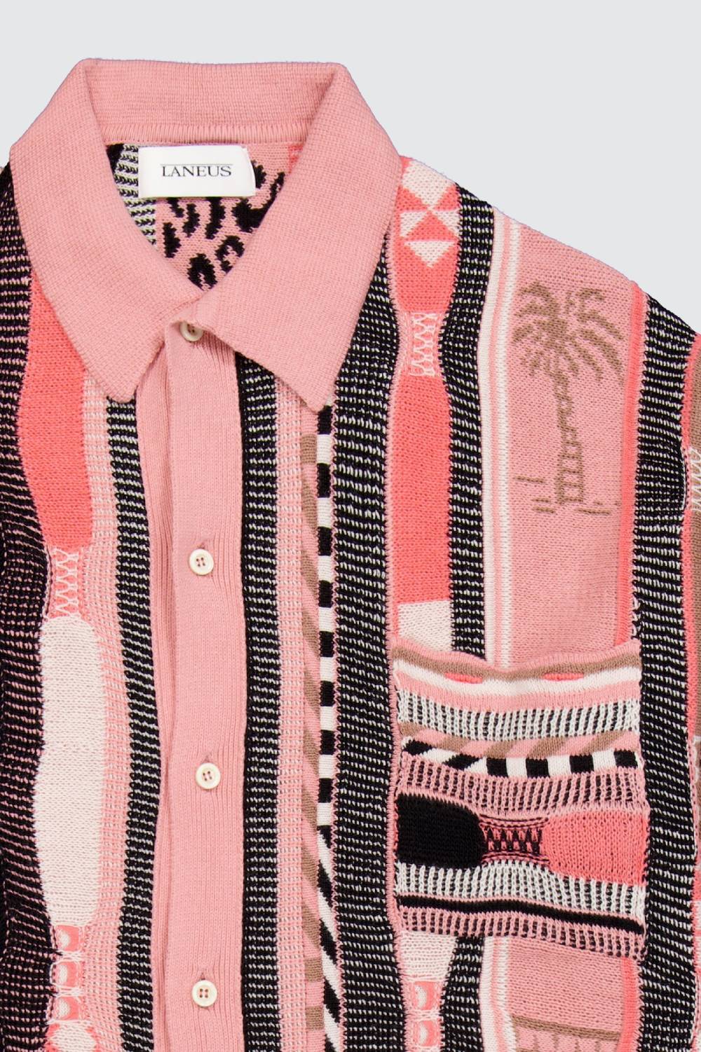 Laneus Laneus polo multicolor pink in jacquard Soddisfazione Garantita