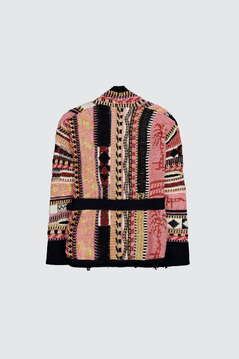 Laneus Laneus pink icon jacquard cardigan Shopping Online