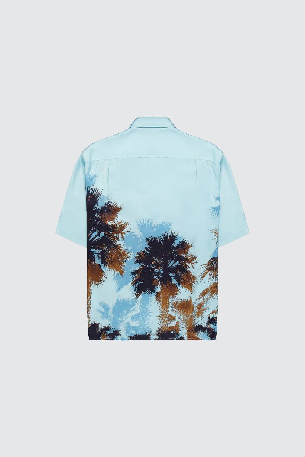 Laneus Laneus camicia turquoise palm print Economico