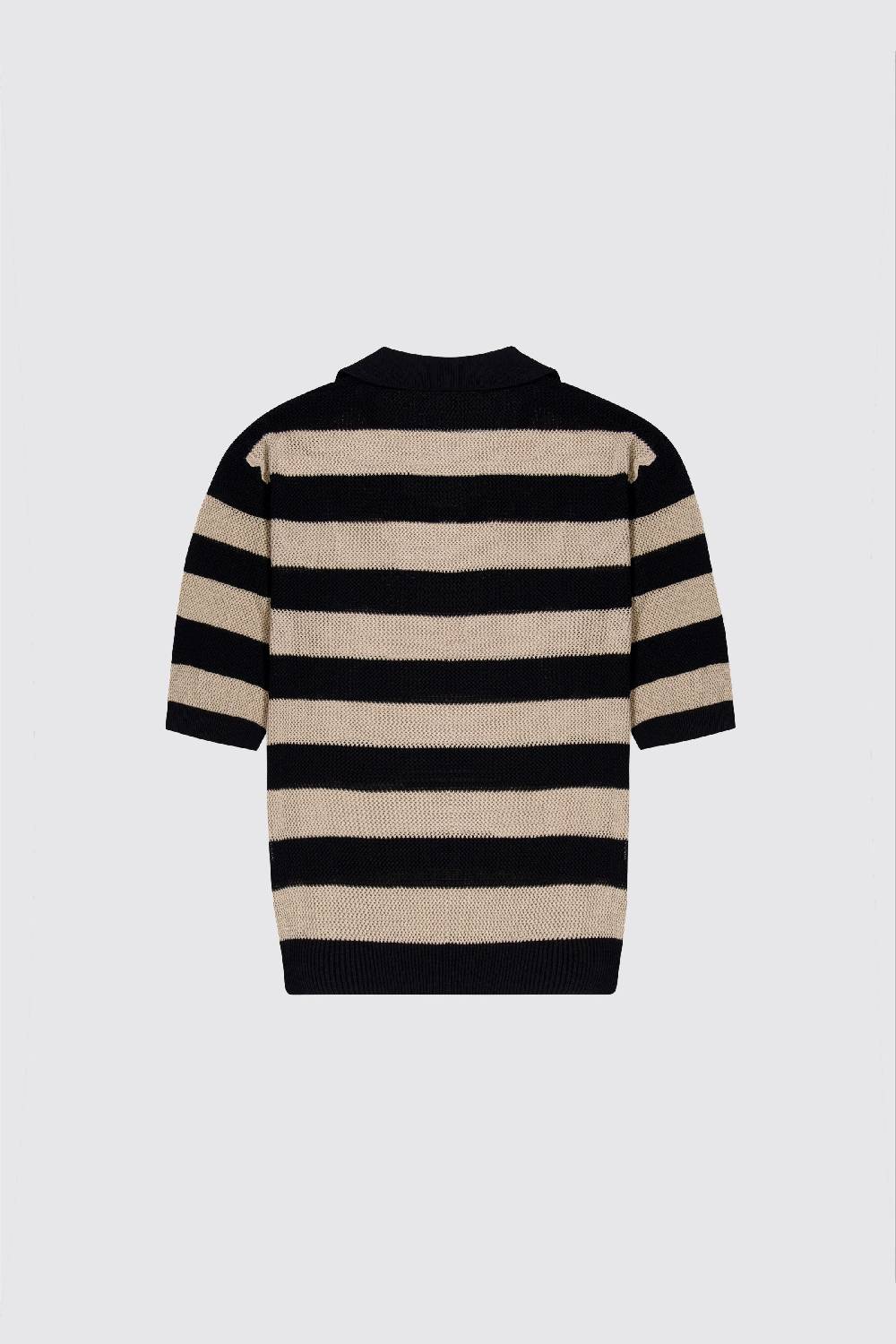 Laneus Laneus polo in mesh a righe Saldi