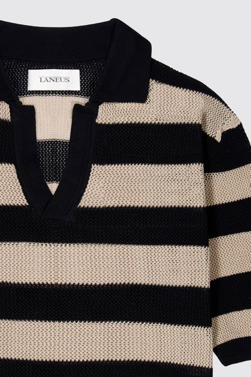 Laneus Laneus polo in mesh a righe Saldi