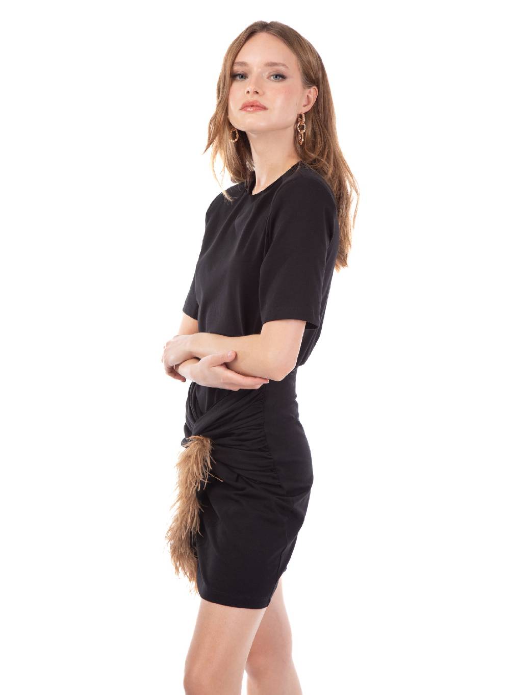 Le Volière Vestito in jersey con o senza piume Convenienza