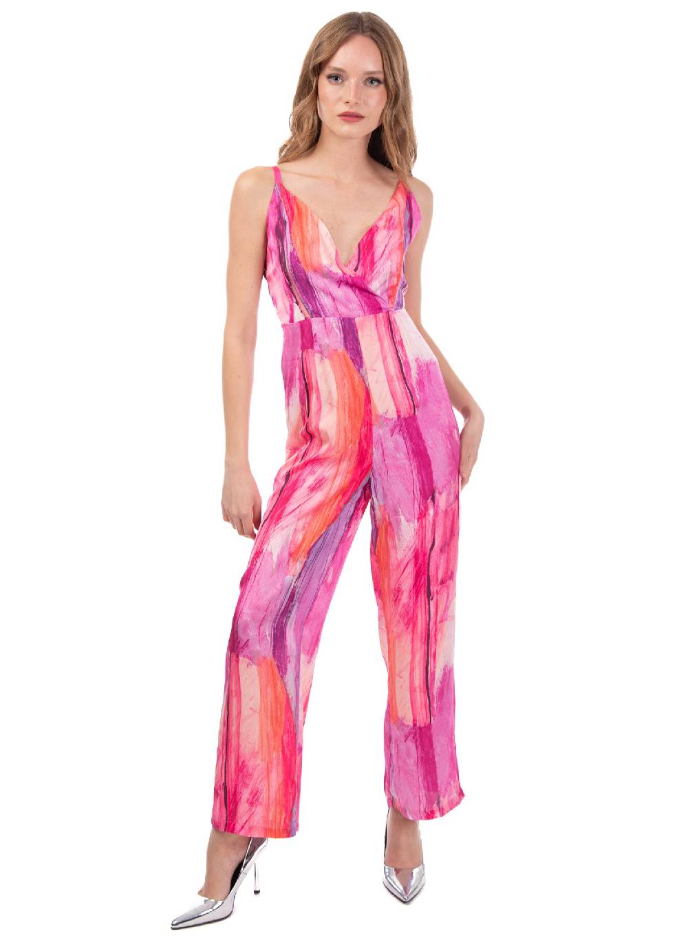 Le Volière Jumpsuit in fantasia fucsia Vendita