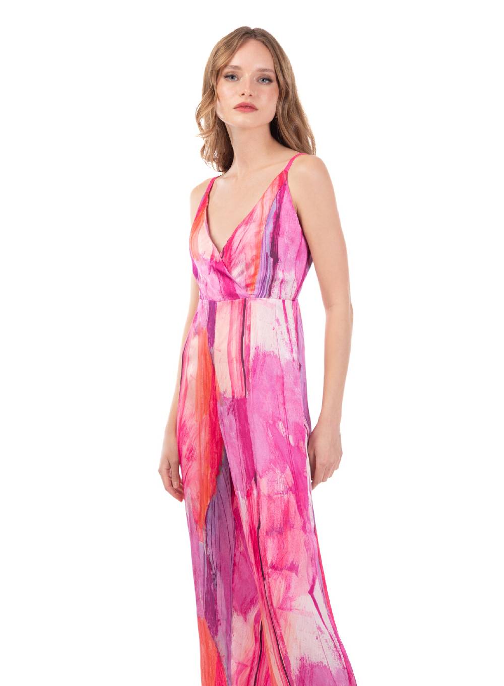 Le Volière Jumpsuit in fantasia fucsia Vendita