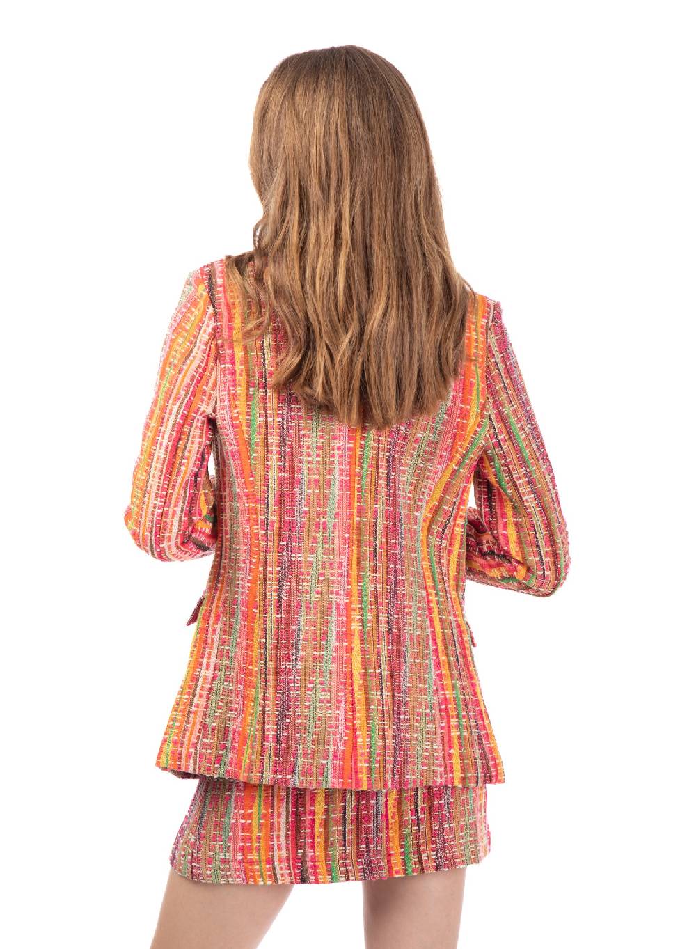 Le Volière Blazer in tweed multicolor Pezzi Unici