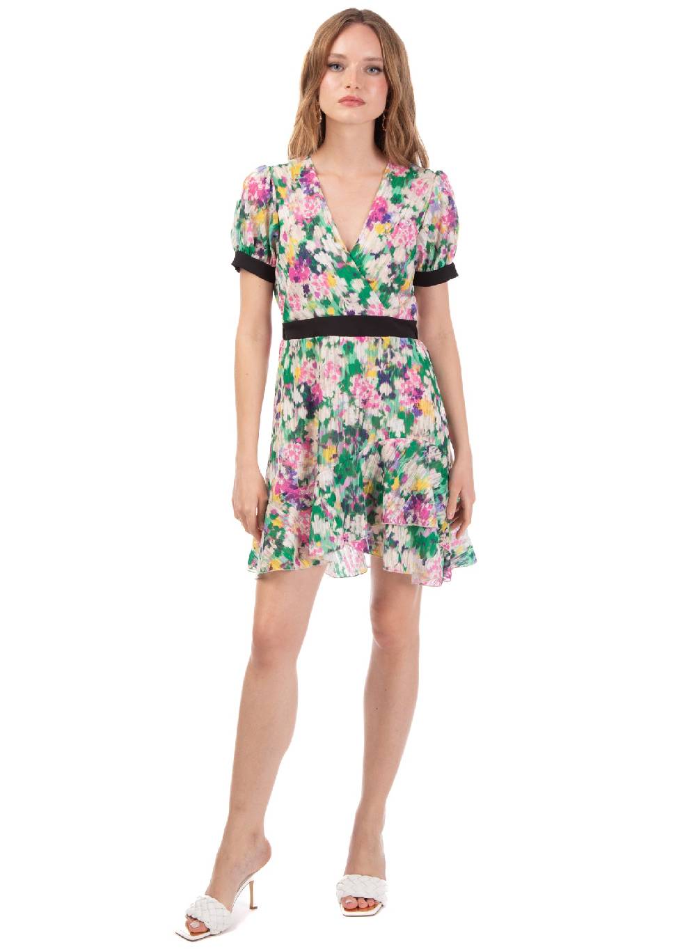Le Volière Vestito scivolato floreale Promozione Limitata
