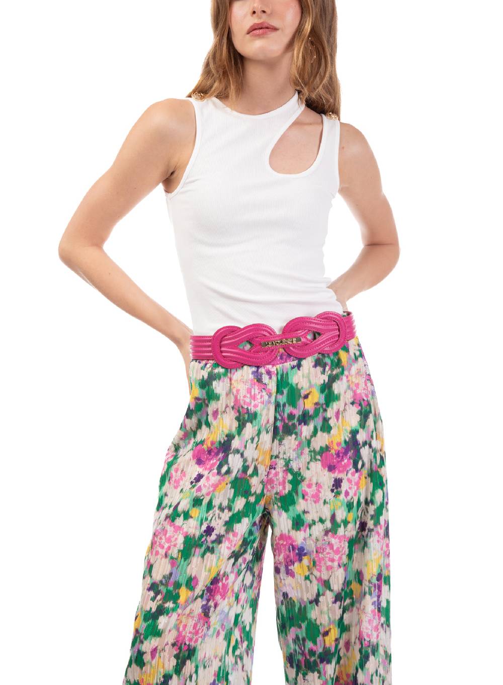 Le Volière Pantalone ampio floreale Shopping Online