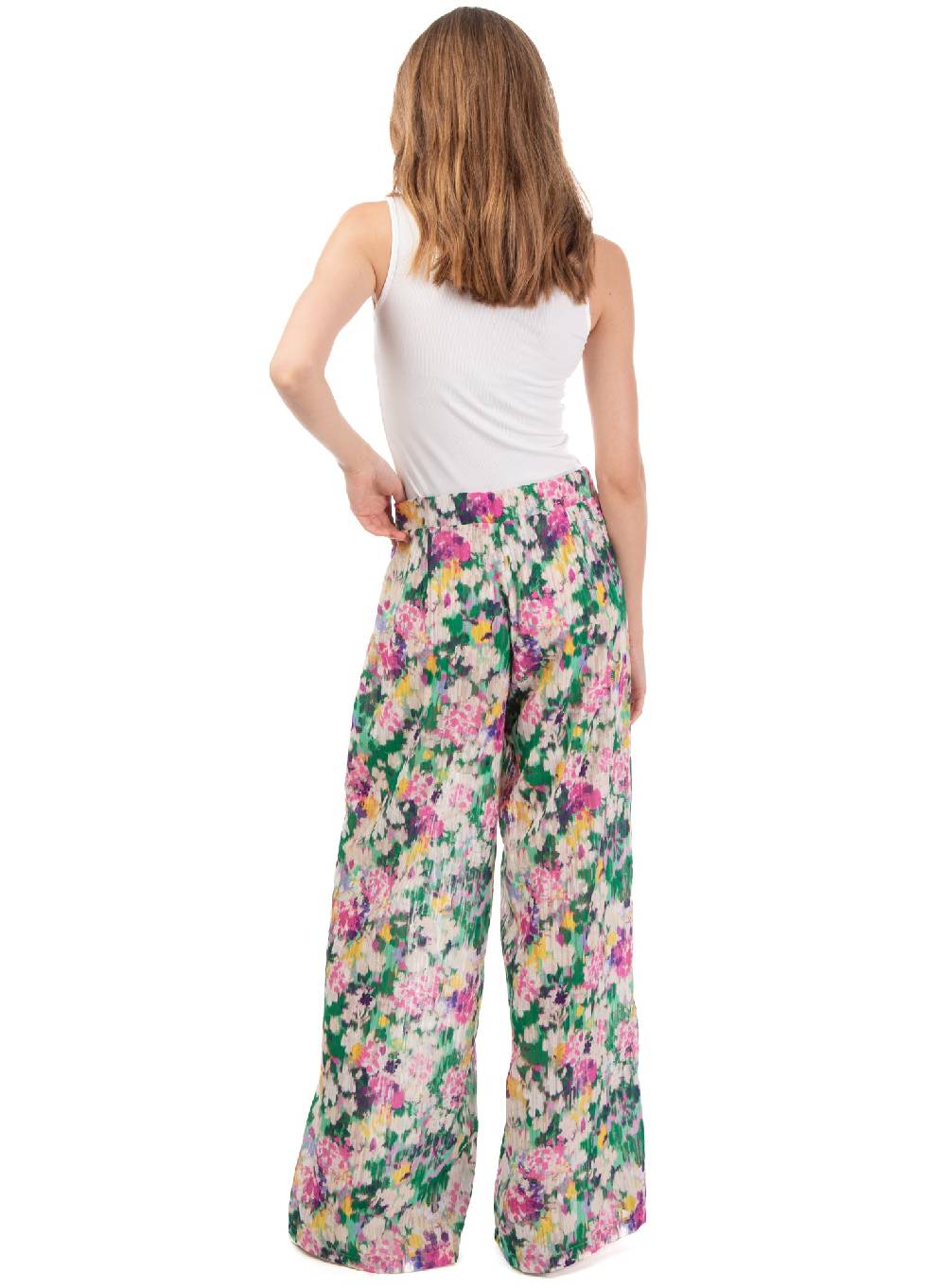 Le Volière Pantalone ampio floreale Shopping Online