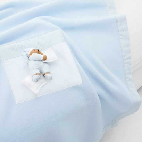 Nanán Copertina carrozzina in pile Puccio azzurra In Vendita